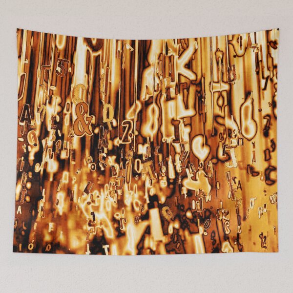 Item preview, Matelic golden rain of numbers and letters designed and sold by JaroDesign2023.