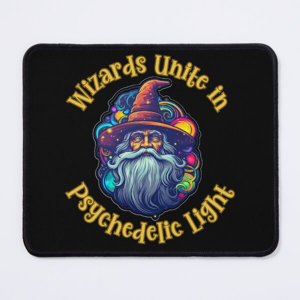 Item preview,  Wizards Unite in Psychedelic Light - Yellow Text designed and sold by LMBoutique.