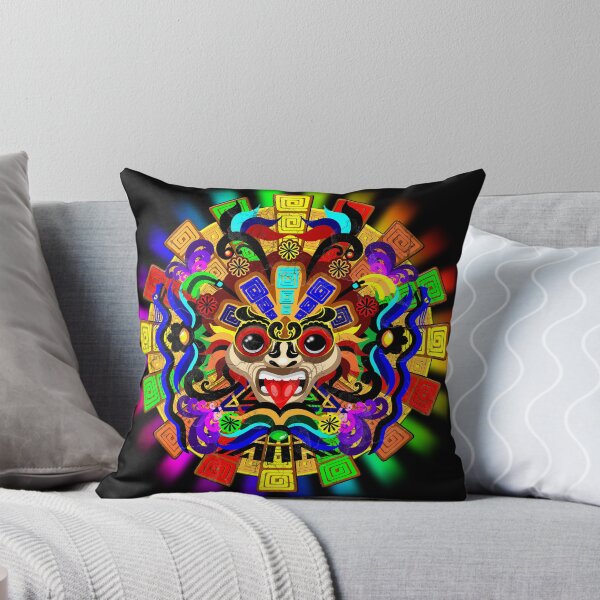 Item preview, Aztec Warrior Mask Rainbow Colors designed and sold by BluedarkArt.