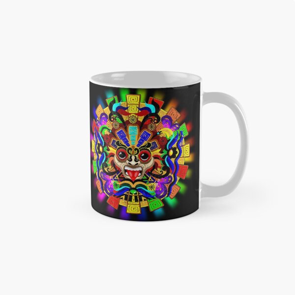 Item preview, Aztec Warrior Mask Rainbow Colors designed and sold by BluedarkArt.
