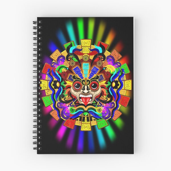 Item preview, Aztec Warrior Mask Rainbow Colors designed and sold by BluedarkArt.