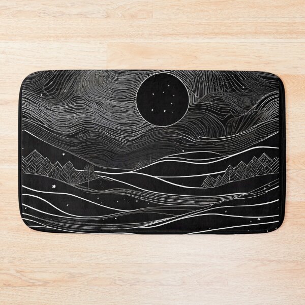 Item preview, Abstract Night Landscape – Black and White Art 89 designed and sold by Benito Del Ray.
