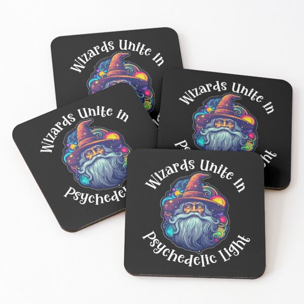 Item preview, Wizards Unite in Psychedelic Light - White Text designed and sold by LMBoutique.