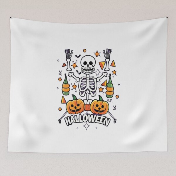 Item preview, Skeleton & Pumpkin Halloween Delight | Spooky T-Shirt designed and sold by ArtsyElegance4U ⭐⭐⭐⭐⭐.