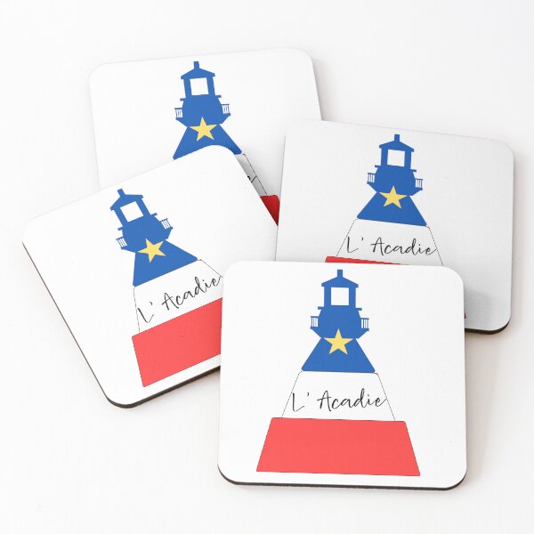 Item preview, Acadie, Acadian Flag, Blue White Red Lighthouse designed and sold by ELOgift.