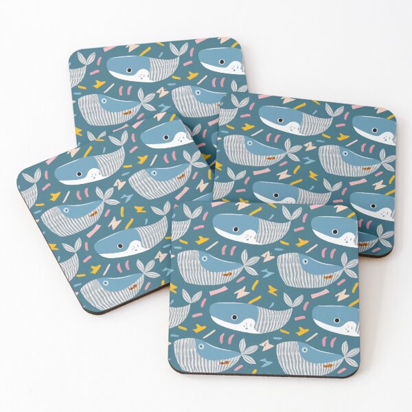 Item preview, Cute whales swimming  designed and sold by Andrewmedia.