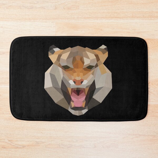 Item preview, Geometric Fierce Tiger Head on Black designed and sold by shaldesign.