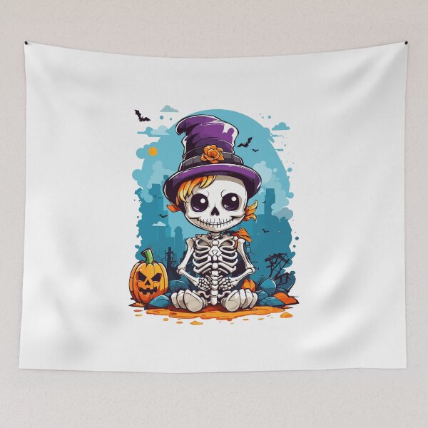 Item preview, Skeletor with pumpkin halloween skull  designed and sold by artesis.
