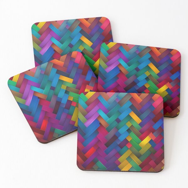 Item preview, herringbone pattern of vivid colors designed and sold by DanieWoods.