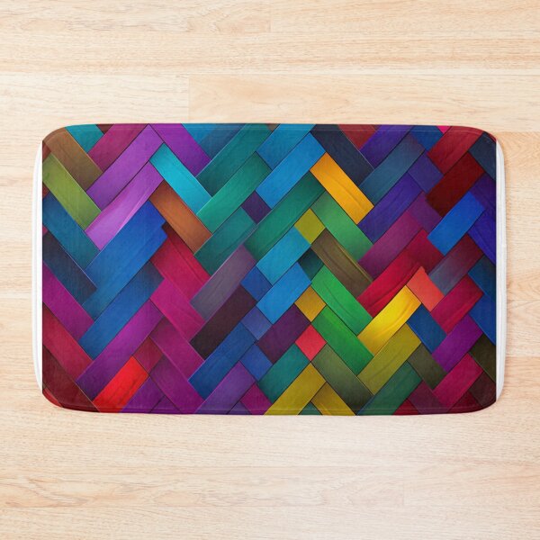 Item preview, herringbone pattern of vivid colors designed and sold by DanieWoods.