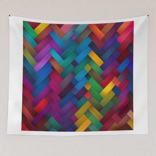 Item preview, herringbone pattern of vivid colors designed and sold by DanieWoods.