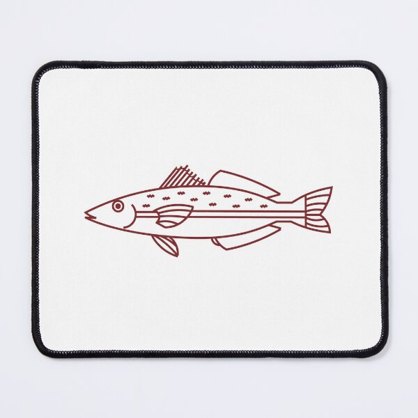 Item preview, Kawaii Eastern School Whiting Fish in Maroon and White designed and sold by fruttidimare.