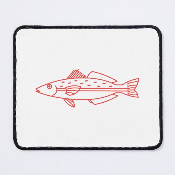 Item preview, Kawaii Eastern School Whiting Fish in Red and White designed and sold by fruttidimare.