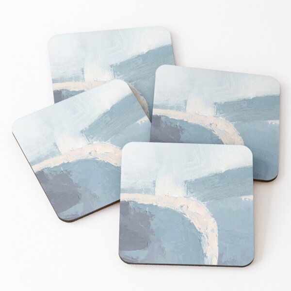 Item preview, Light blue gray ivory abstract designed and sold by ElaSzczepaniak.