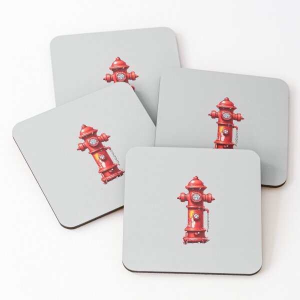 Item preview, Pixel Fire Hydrant Design Print  designed and sold by randomtdesigns.