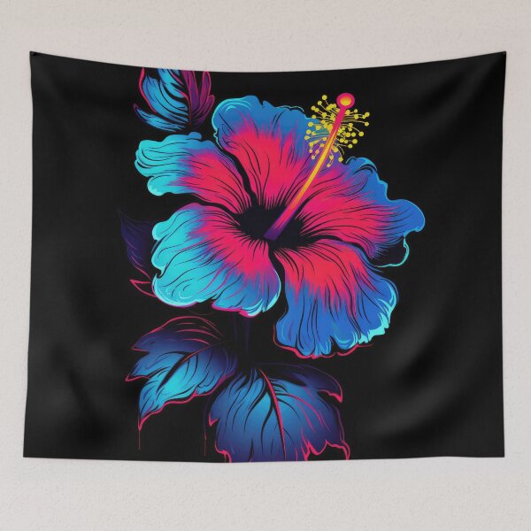Item preview, Neon Hibiscus Elegance designed and sold by riquishop.