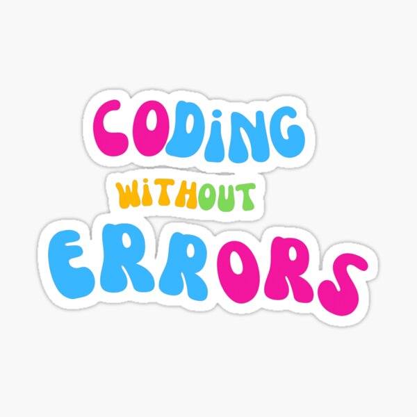 Coding Without Errors Sticker