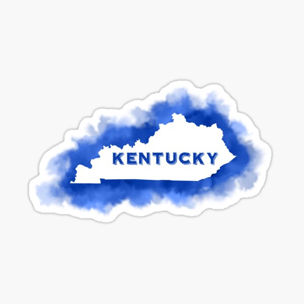 Louisville, Kentucky - blue watercolor Sticker for Sale by gracehertlein