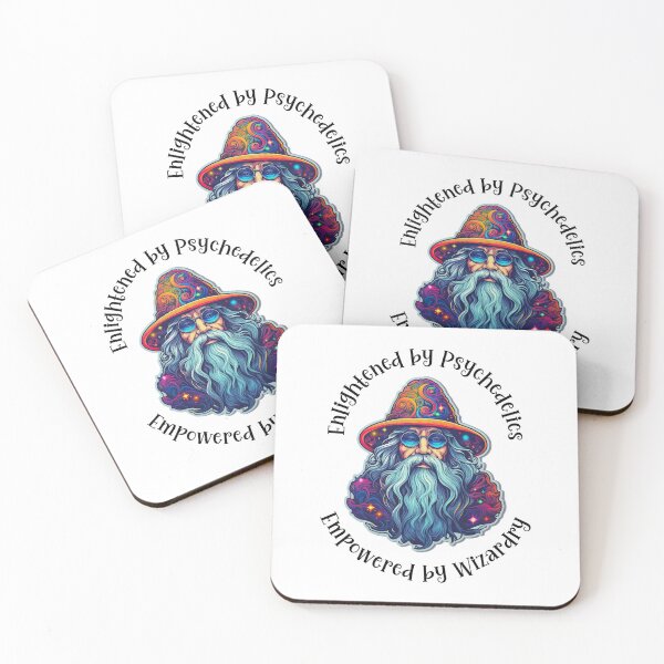 Item preview, Enlightened by Psychedelics, Empowered by Wizardry - Black Text designed and sold by LMBoutique.