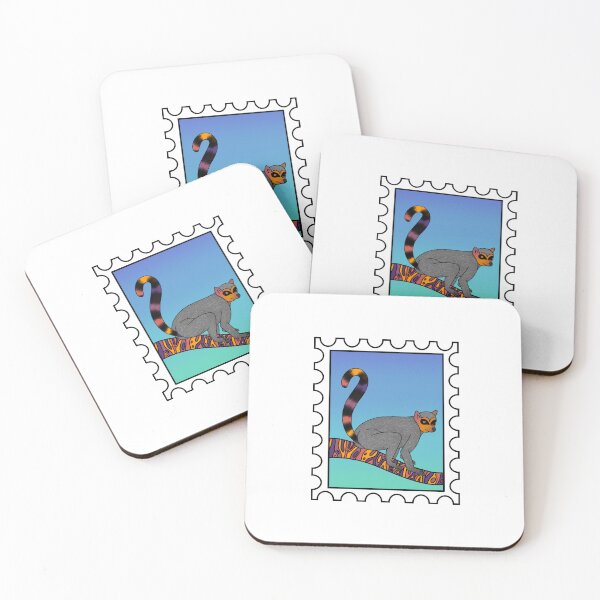 Item preview, Sunset Lemur Stamp designed and sold by Leah Haas.