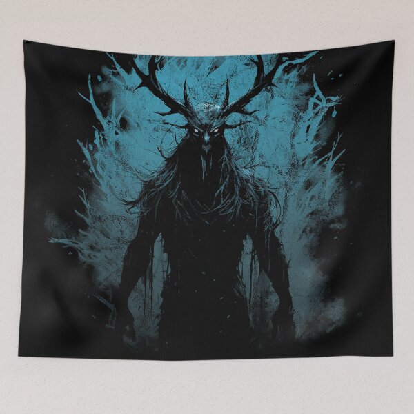 Item preview, A Vintage Distressed Scary Wendigo - Native American Horror designed and sold by GVRDesign.