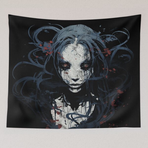 Item preview, A Vintage Distressed Kuchisake-onna - Slit-mouthed Woman Horror designed and sold by GVRDesign.