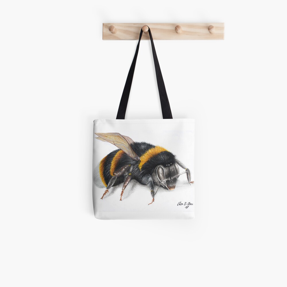 Bumble bee ink drawing Tote Bag