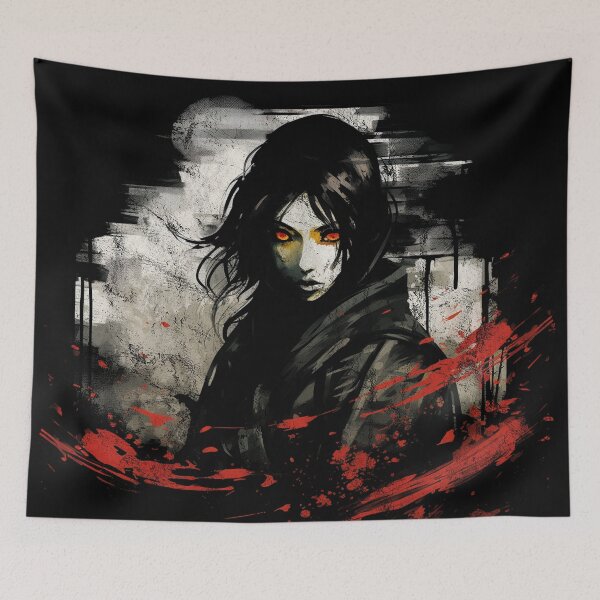 Item preview, A Vintage Distressed Kuchisake-onna - Japanese Horror designed and sold by GVRDesign.