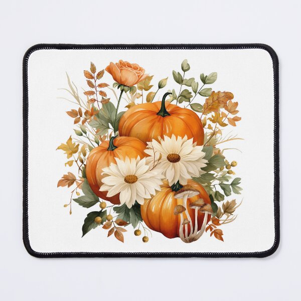 Item preview,  Pumpkins, Autumn Flowers and Leaves designed and sold by silviaol.