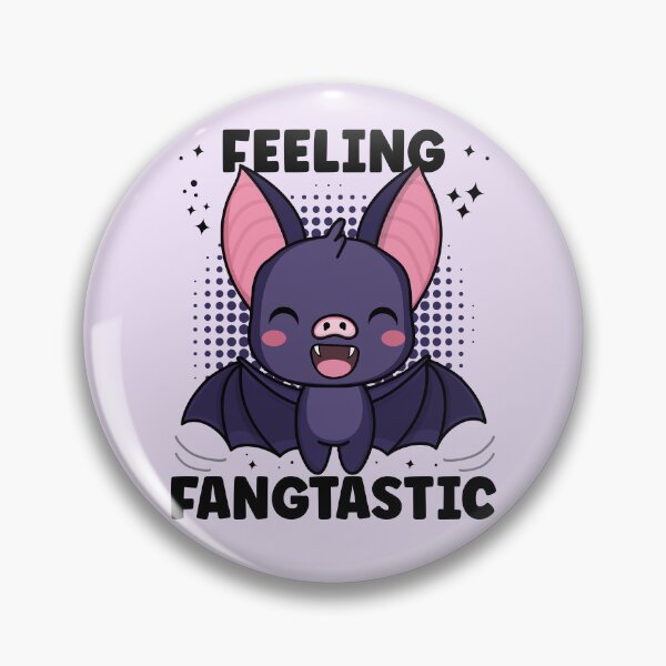 Item preview, Feeling Fangtastic | Cute and Funny Halloween Vampire Bat designed and sold by PearlMoonGrapes.