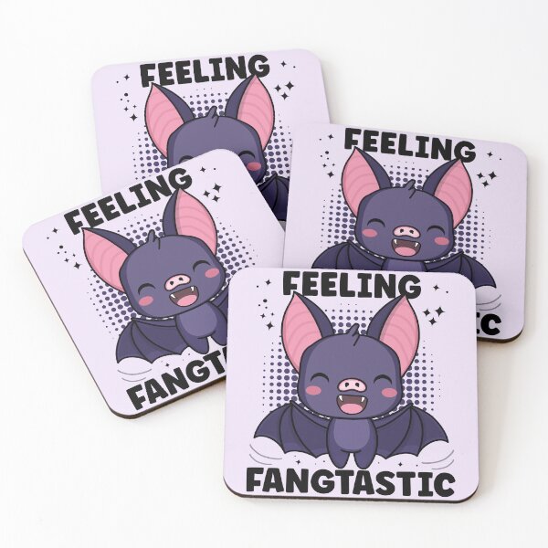 Item preview, Feeling Fangtastic | Cute and Funny Halloween Vampire Bat designed and sold by PearlMoonGrapes.
