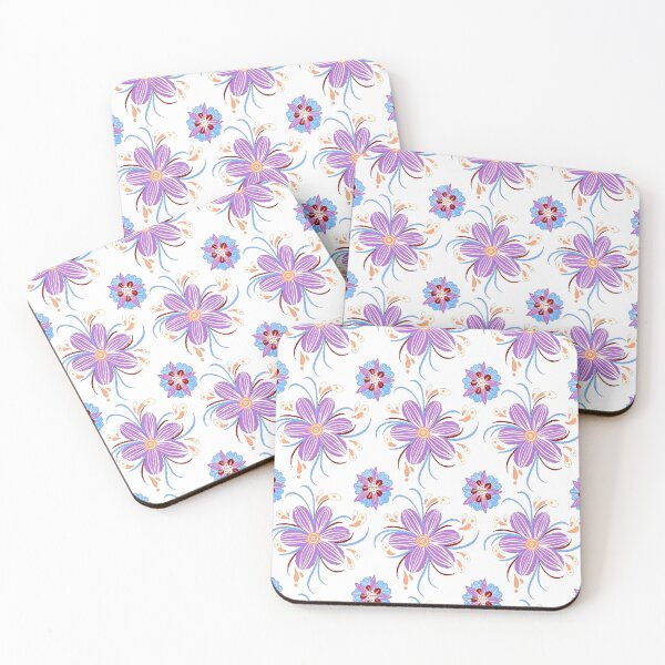 Item preview, Purple Flower Pattern - White designed and sold by Timeknights.