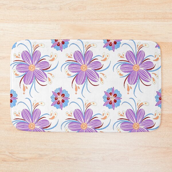 Item preview, Purple Flower Pattern - White designed and sold by Timeknights.