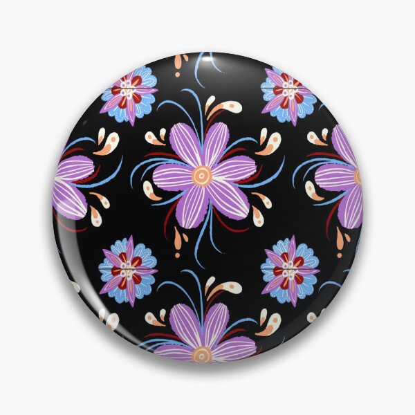 Item preview, Purple Flower Pattern - Black designed and sold by Timeknights.