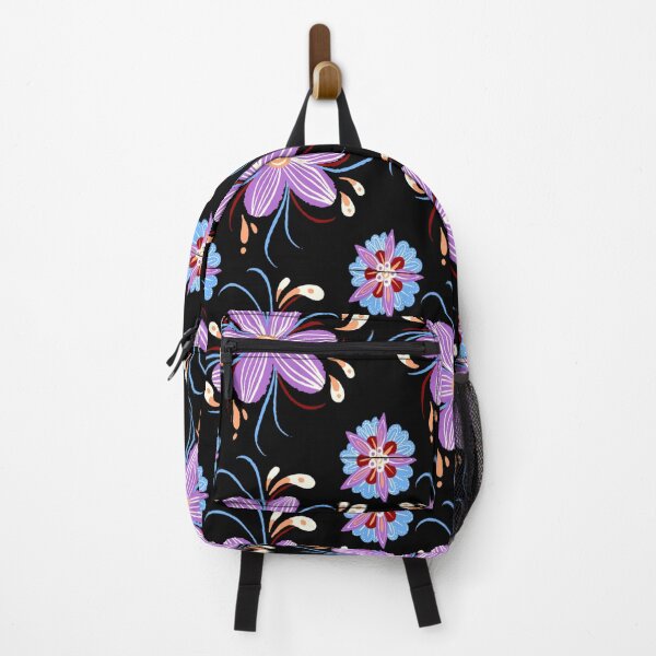 Item preview, Purple Flower Pattern - Black designed and sold by Timeknights.