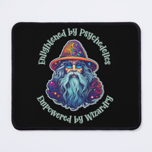 Item preview, Enlightened by Psychedelics, Empowered by Wizardry - Light Blue Text designed and sold by LMBoutique.