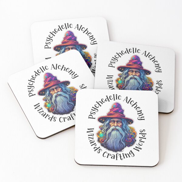 Item preview, Psychedelic Alchemy, Wizards Crafting Worlds - Black Text designed and sold by LMBoutique.