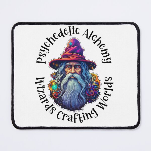 Item preview, Psychedelic Alchemy, Wizards Crafting Worlds - Black Text designed and sold by LMBoutique.
