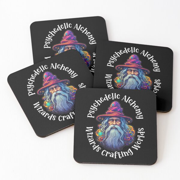 Item preview, Psychedelic Alchemy, Wizards Crafting Worlds - White Text designed and sold by LMBoutique.