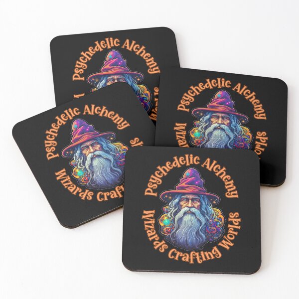 Item preview, Psychedelic Alchemy, Wizards Crafting Worlds - Orange Text designed and sold by LMBoutique.