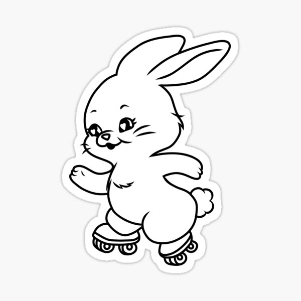 Item preview, Cute K-pop NWJNS Roller-Skating Bunny designed and sold by IsaEsp.