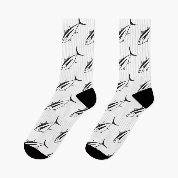 Item preview, Cute Albacore Fish in Black and White designed and sold by fruttidimare.