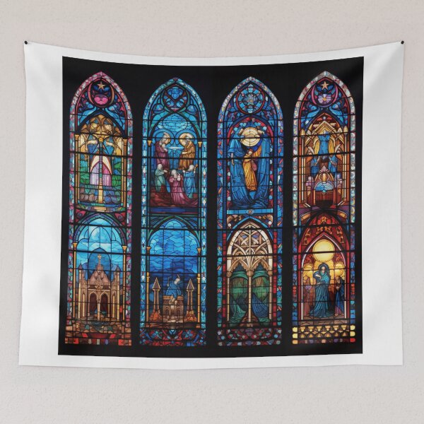 Item preview, cathedral stained glass windows designed and sold by DanieWoods.