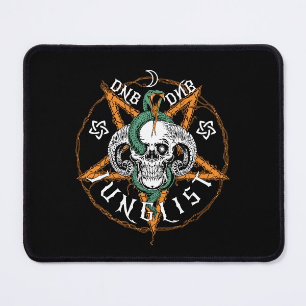 Item preview, JUNGLIST  - DNB Halloween Skull  & Pentagram (white)  designed and sold by Discothreadz.