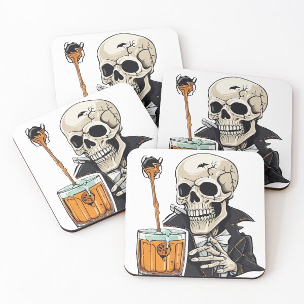 Item preview, Terrifying Skull Drunk Halloween  designed and sold by Mr-Peace-Shop.