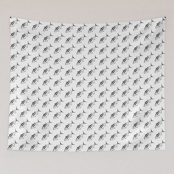 Item preview, Cute Albacore Fish in Black and White designed and sold by fruttidimare.