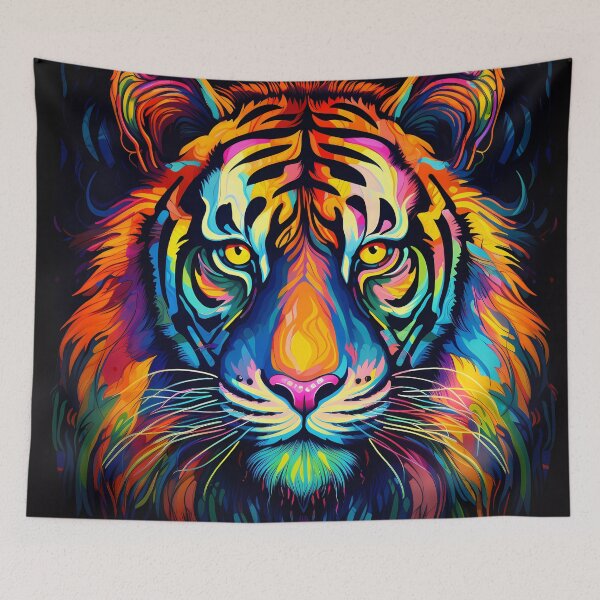 Item preview, Tiger Head Florescent colors designed and sold by Kristylynn757.