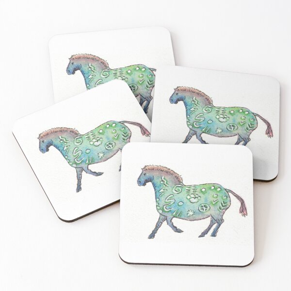 Item preview, Cave art inspired abstract fat pony designed and sold by CrittersByLola.