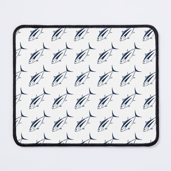 Item preview, Cute Albacore Fish in Marine Blue and White designed and sold by fruttidimare.