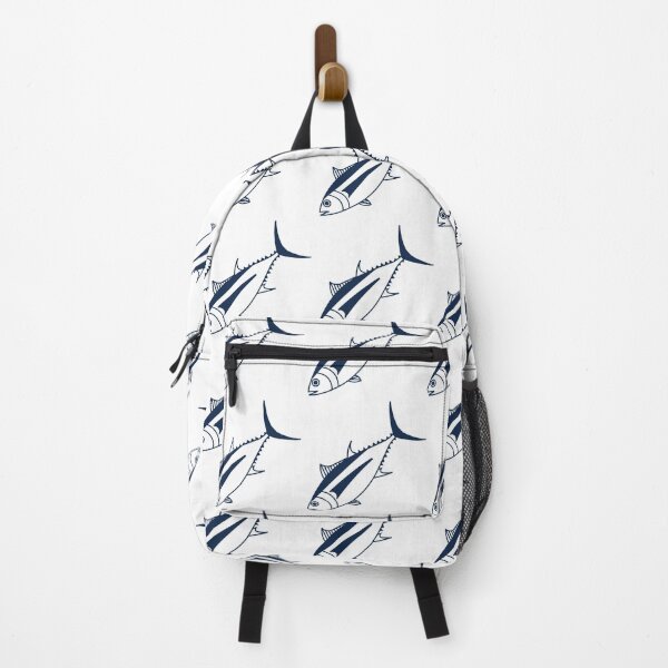 Item preview, Cute Albacore Fish in Marine Blue and White designed and sold by fruttidimare.
